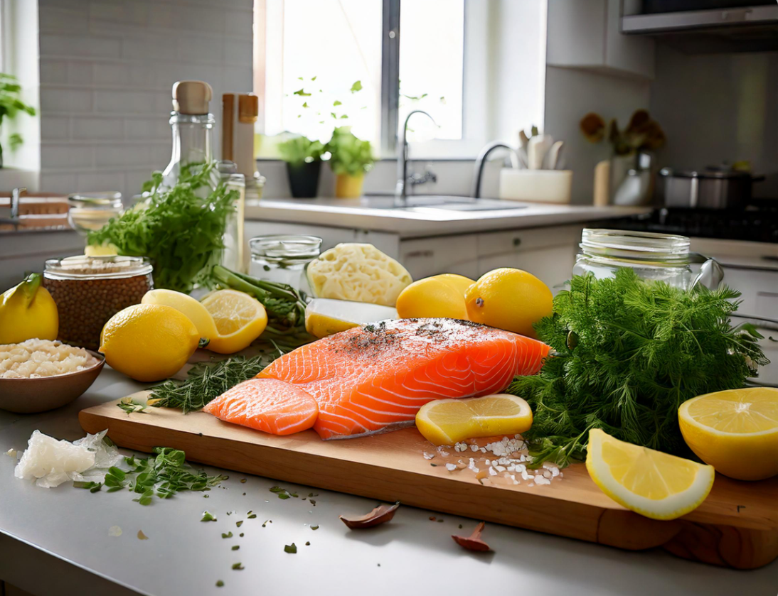 Lemon and Herb Baked Salmon ingredients