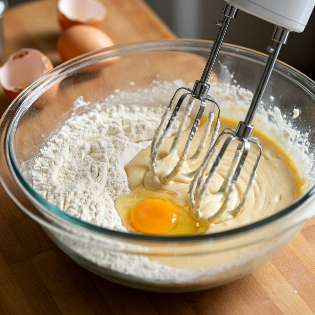 Angel Food Cake mixing