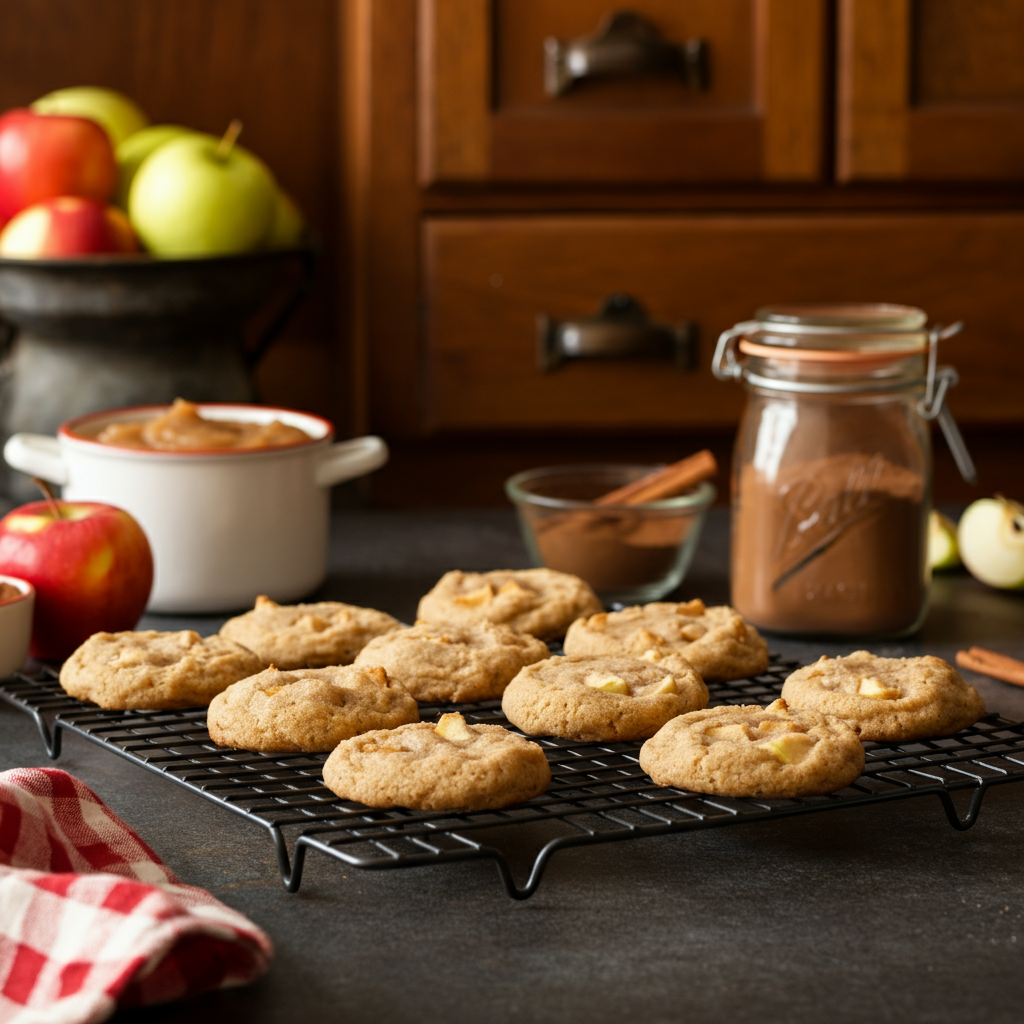 Applesauce Cookies on tray