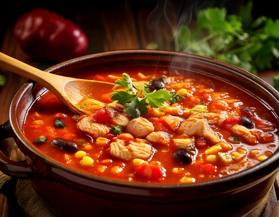 Chicken Tortilla Soup in a Pot