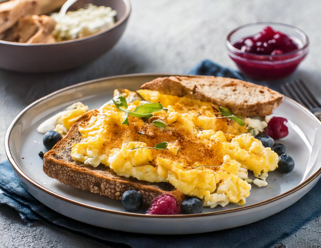 Cottage Cheese Eggs berries