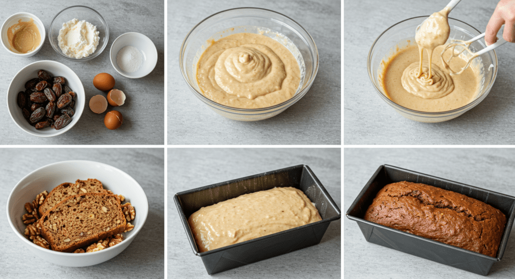 Date Nut Bread Recipe making