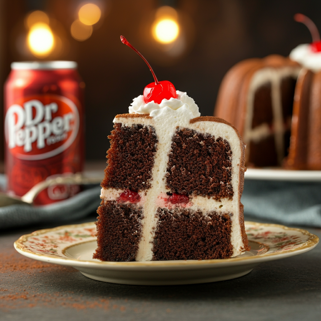 Dr Pepper Cake slice