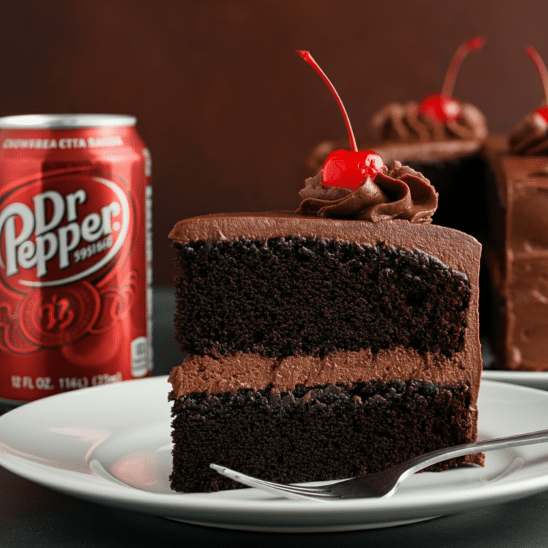 Dr Pepper Cake slice