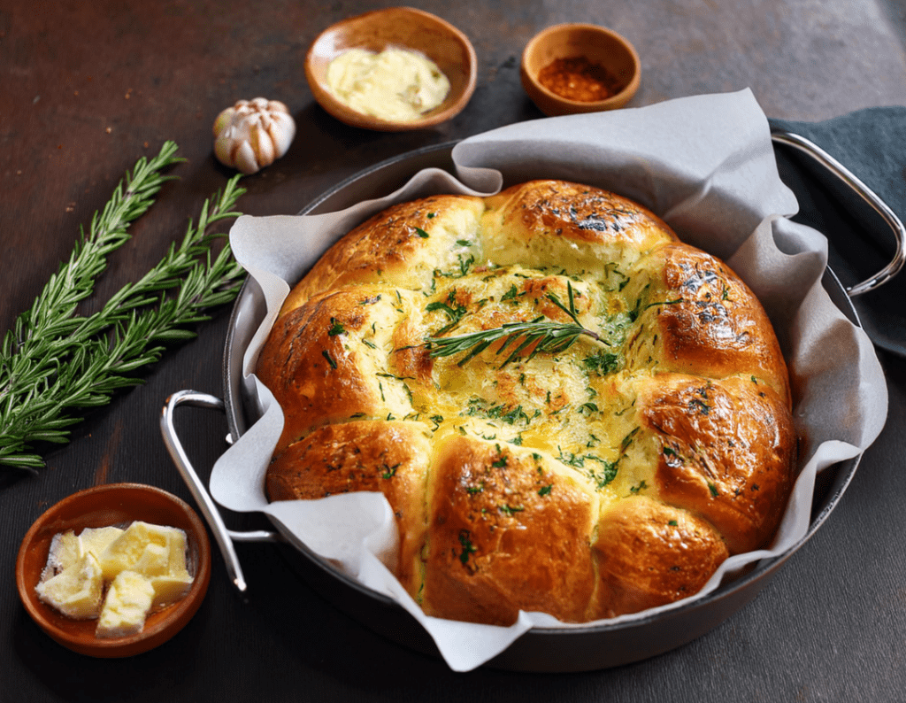 Greek Yogurt Garlic Bread round1