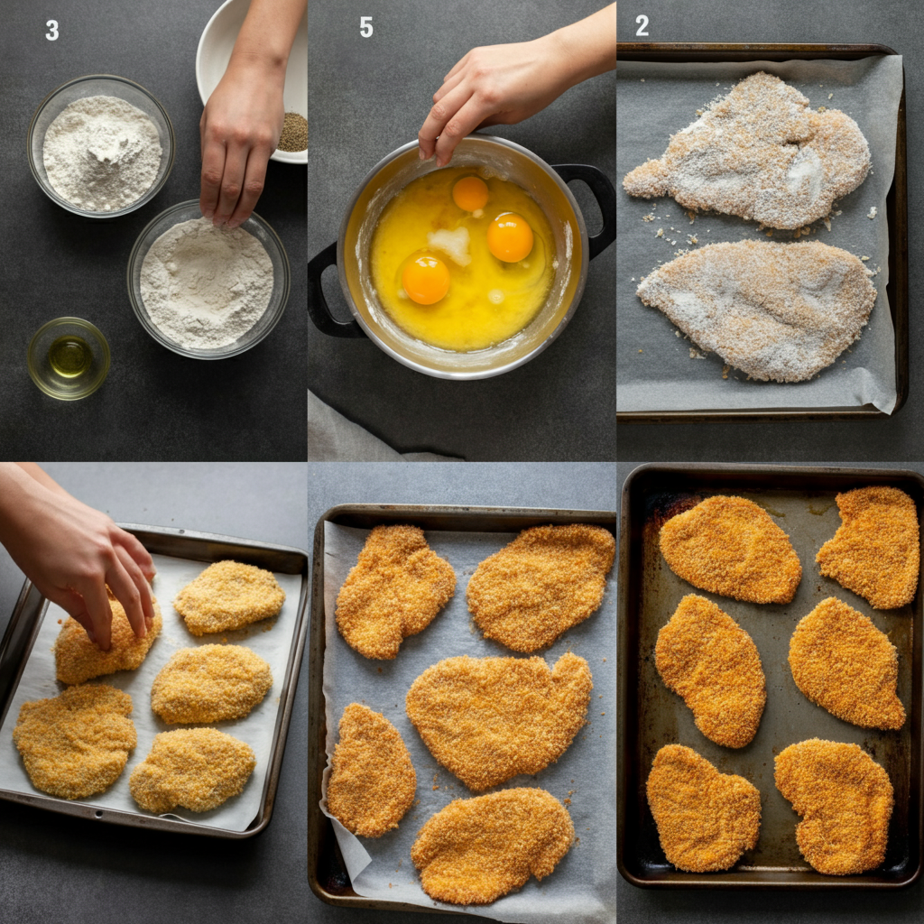 Baked Chicken Cutlets step by step