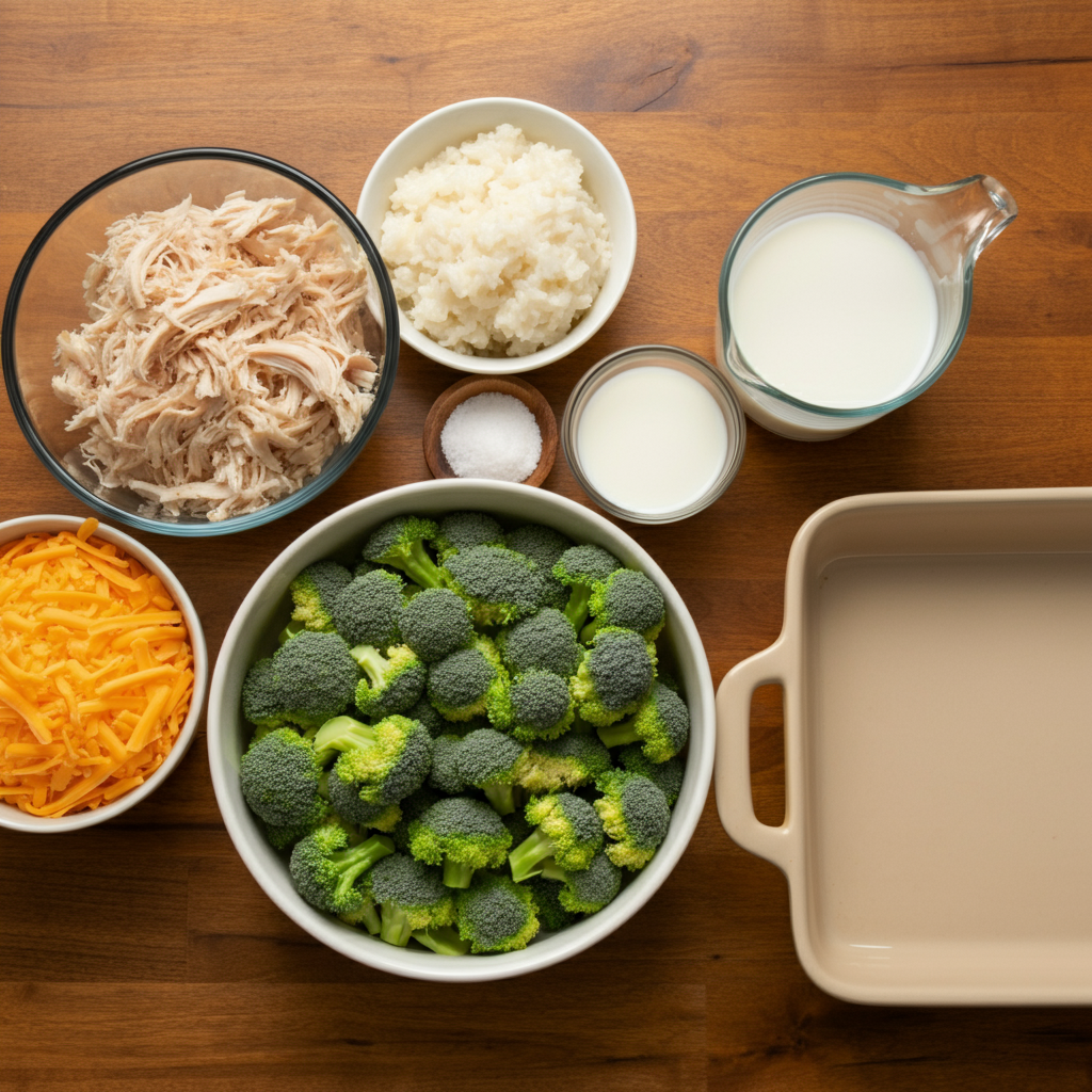 ingredients chicken broccoli rice