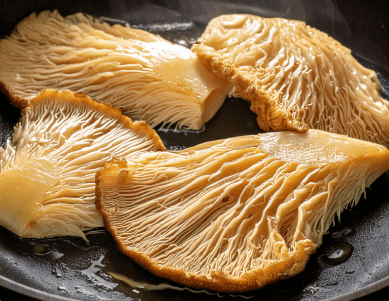 Lion’s Mane Mushrooms on pan