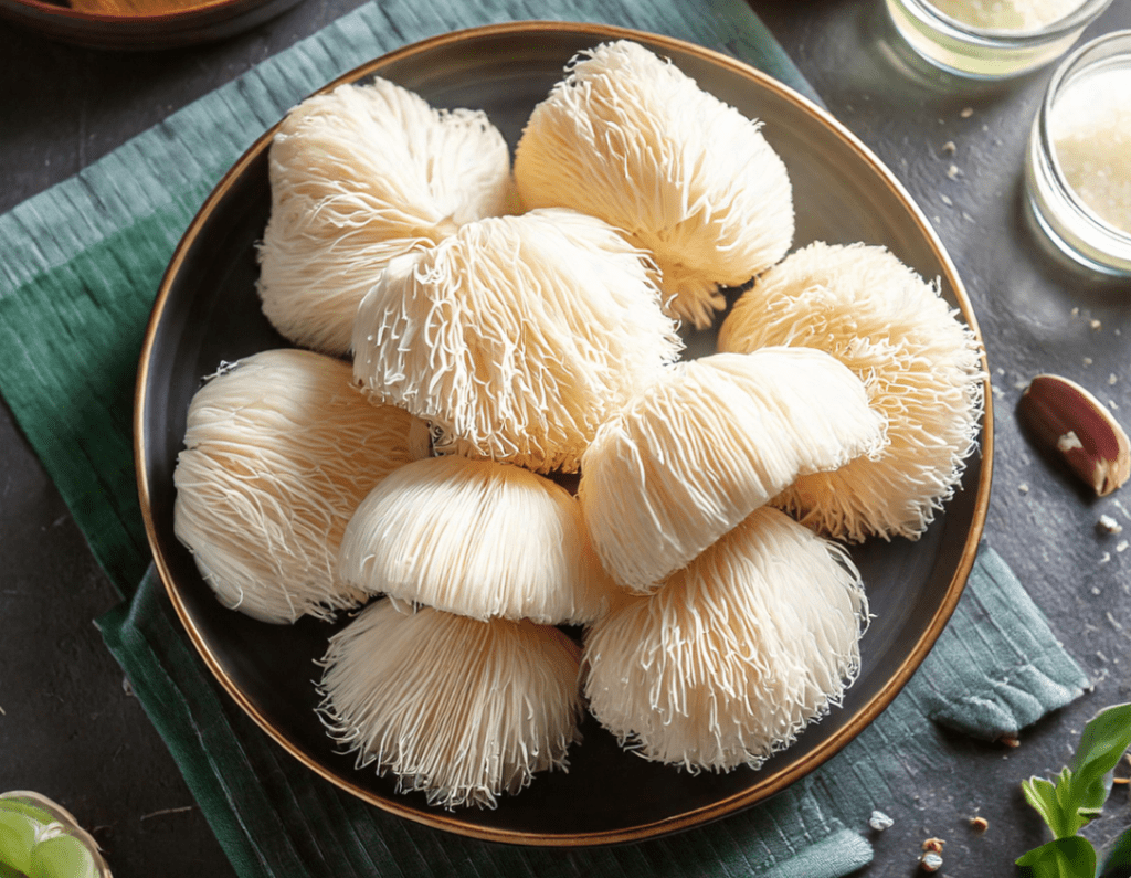 Lion’s Mane Mushrooms on plate 2