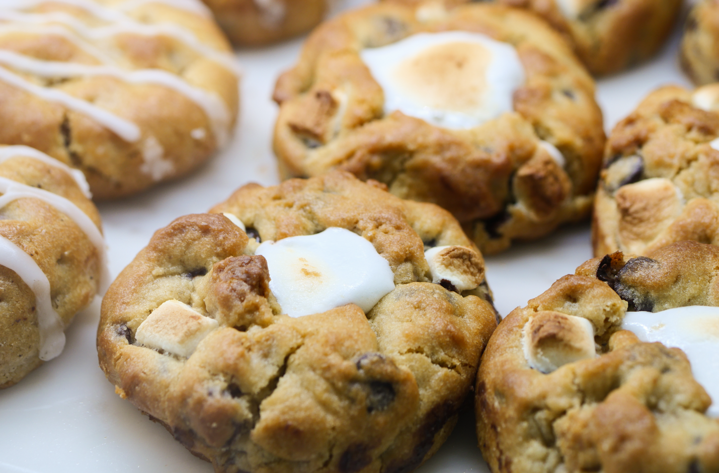 Marshmallow Cookies closeup 2