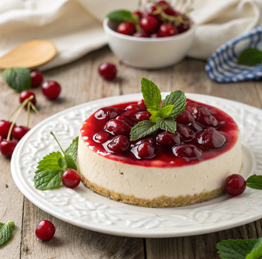 No-Bake Cherry Cheesecake