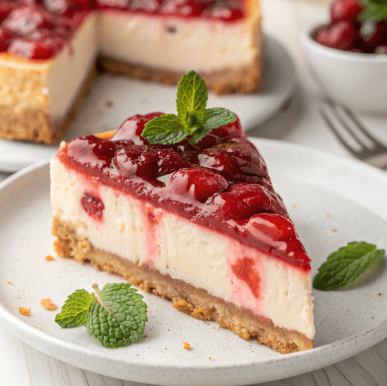 Philadelphia cheesecake slice