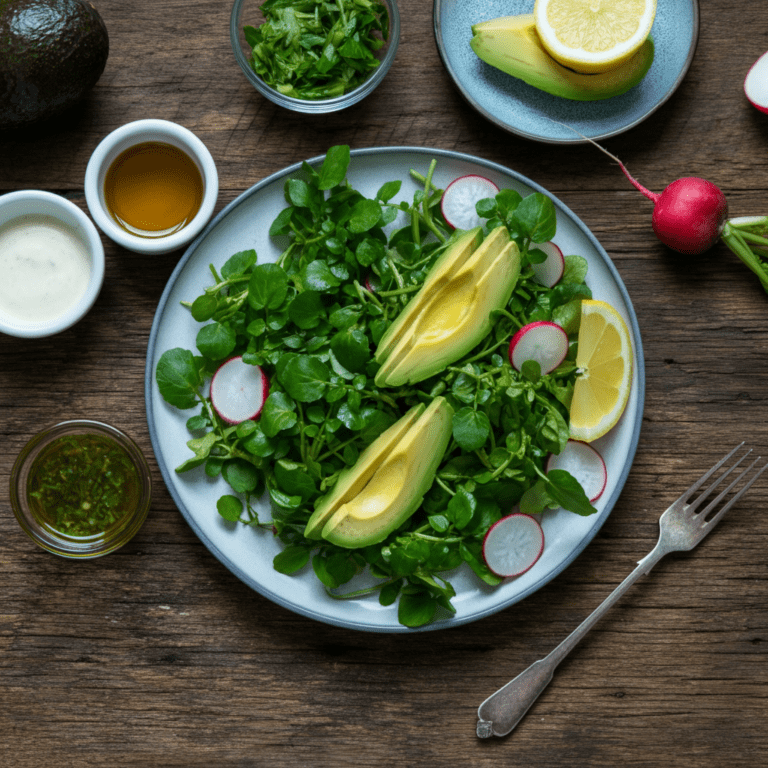 Watercress Salad with avocado