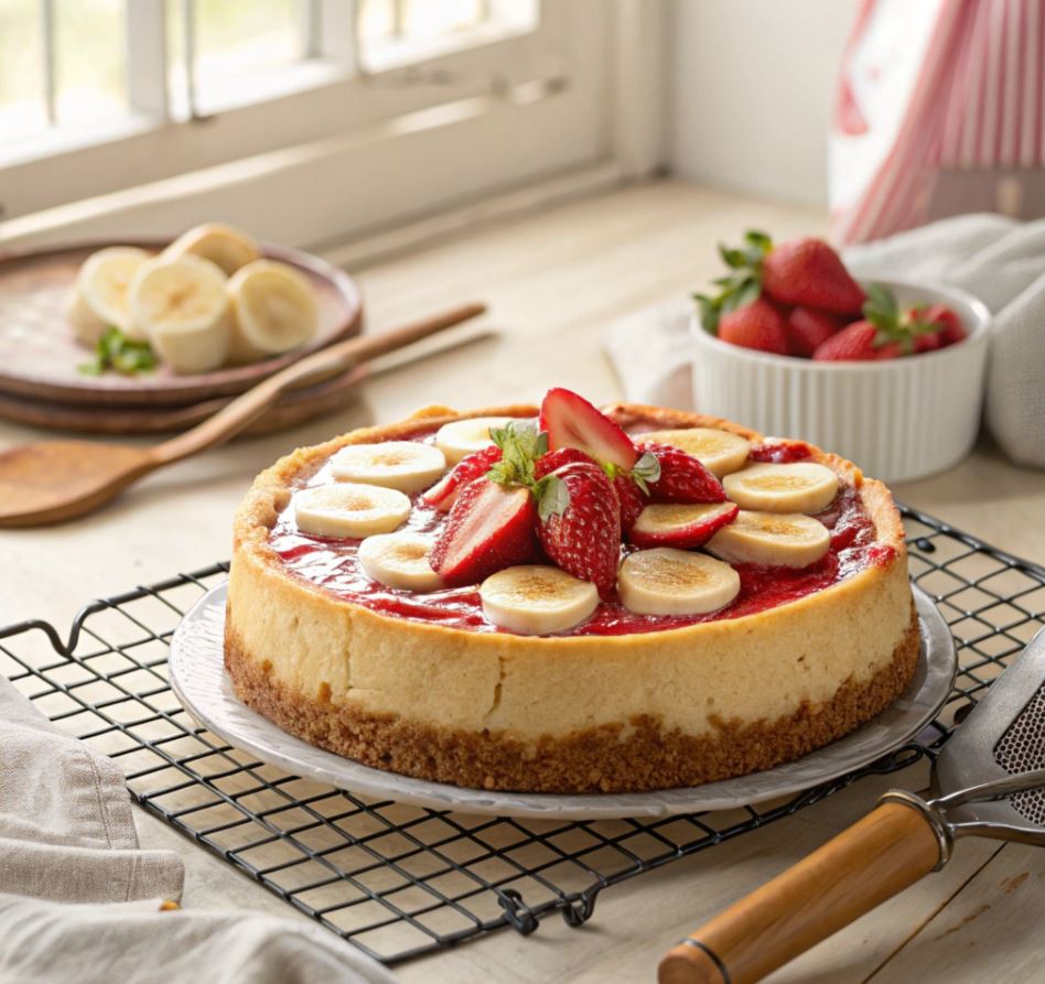 a-freshly-baked-banana-strawberry-cheesecake