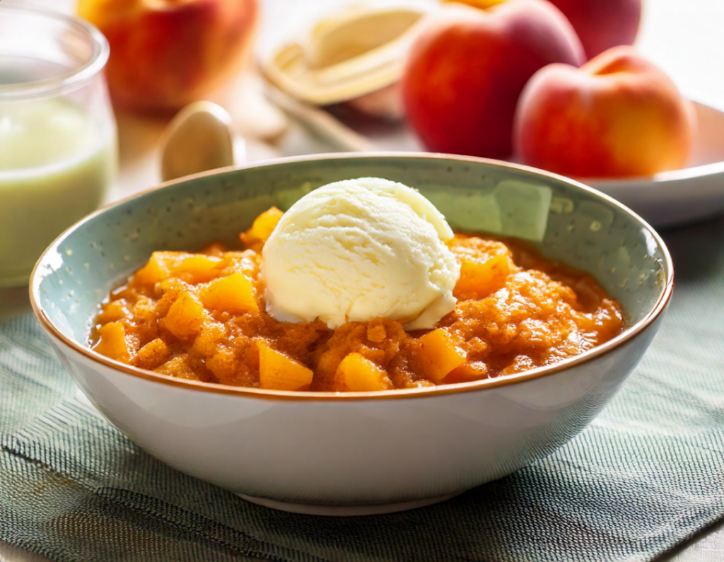 peach crumble recipe with ice cream