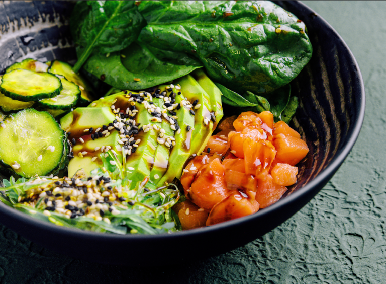 poke-bowl-with-salmon-avocado-and-cucumber