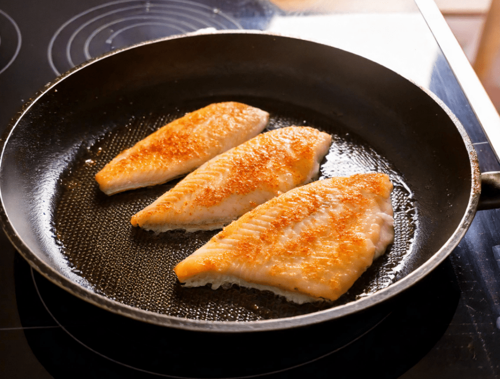 rockfish on pan