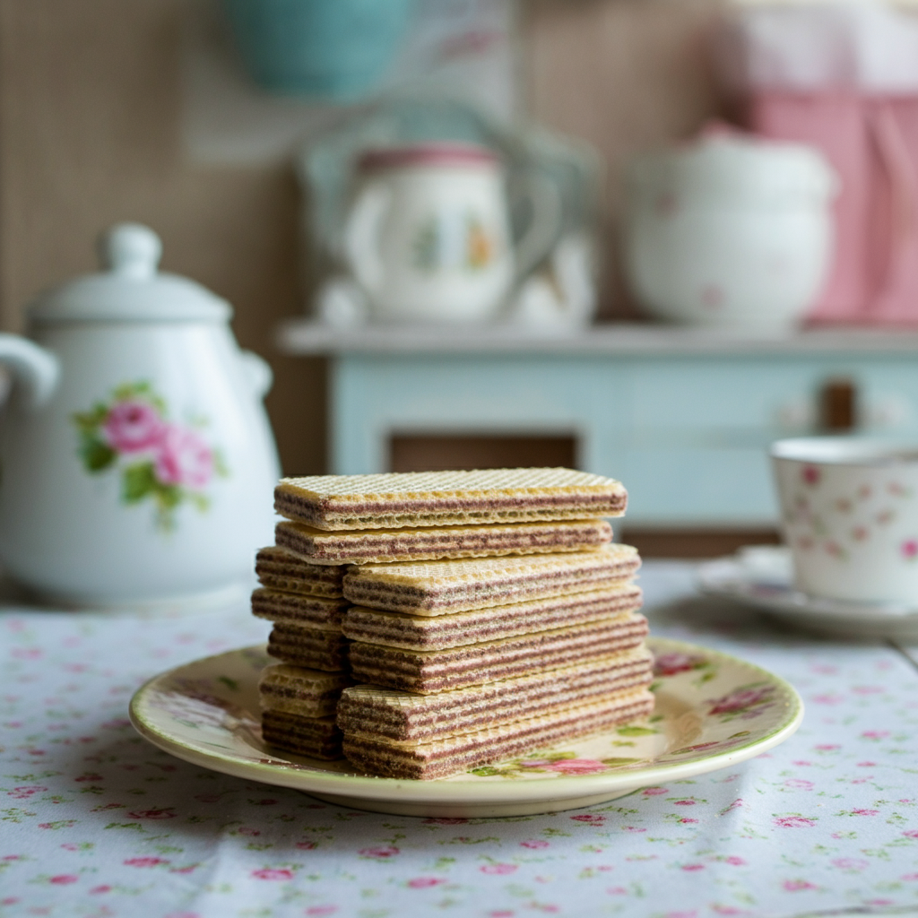 wafer cookies stack