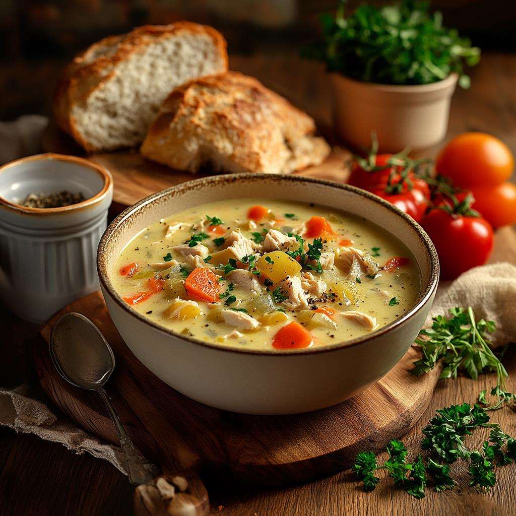 Chicken Potato Soup in a bowl