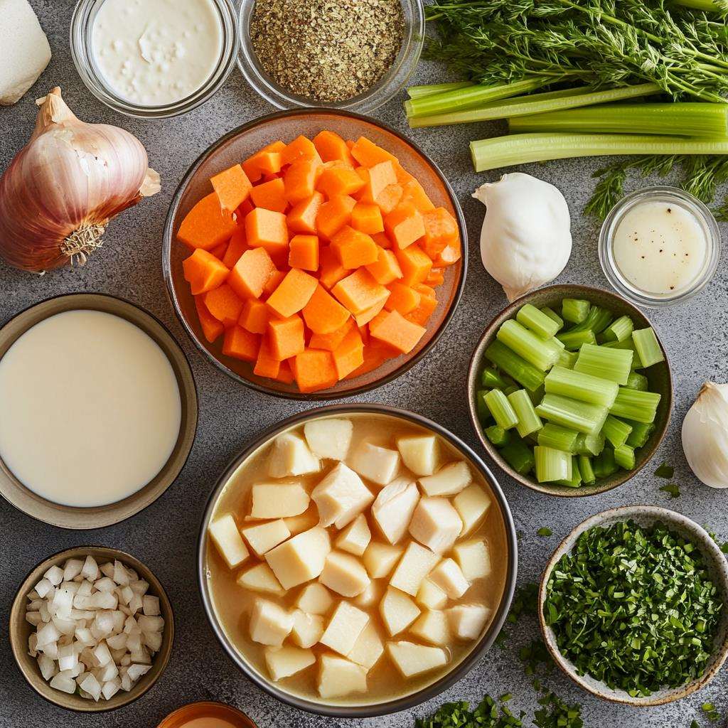 Ingredients for Chicken Potato Soup