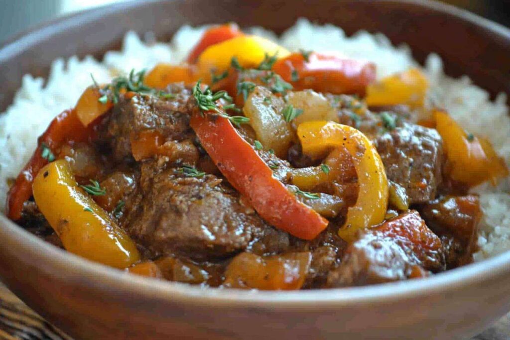 Crock Pot Pepper Steak