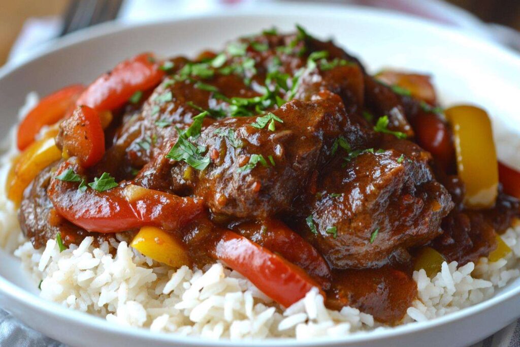 Crock Pot Pepper Steak 1