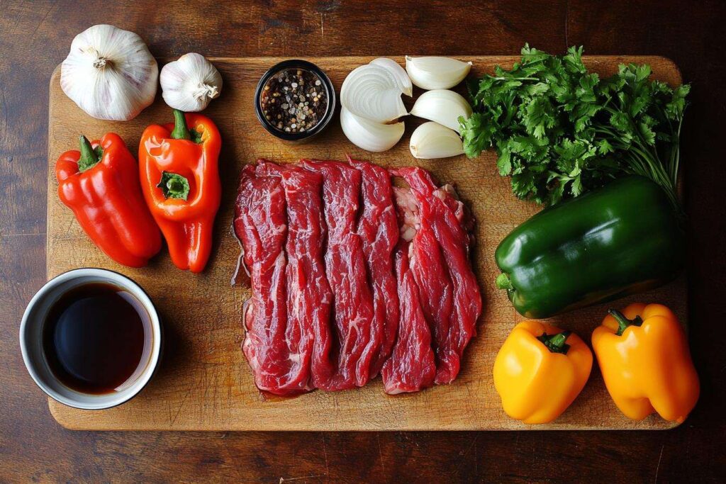 Crock Pot Pepper Steak ingredients