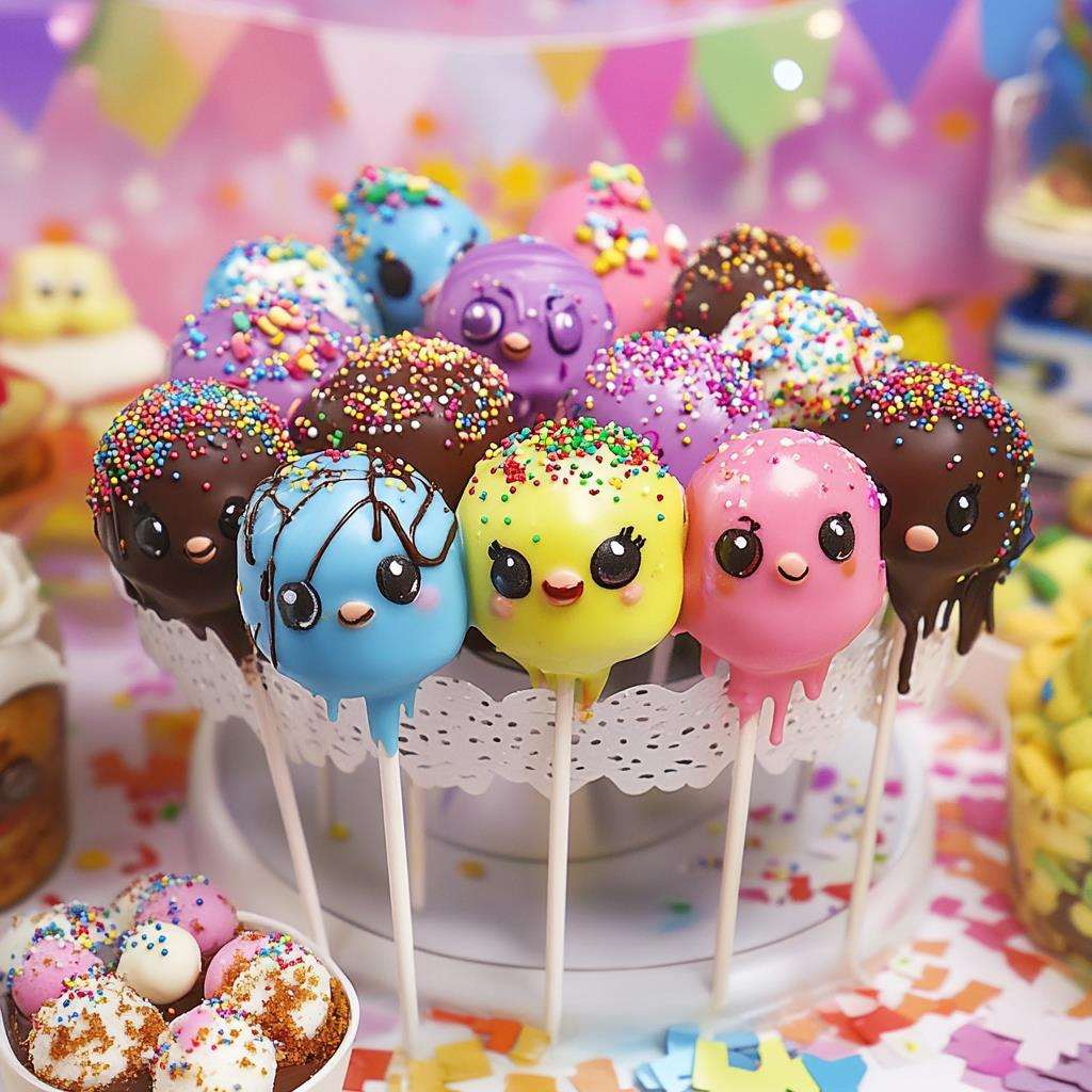 Easy No Bake Cake Pops display