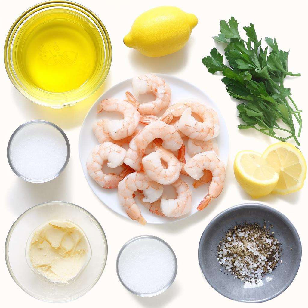 Garlic Butter Shrimp ingredients