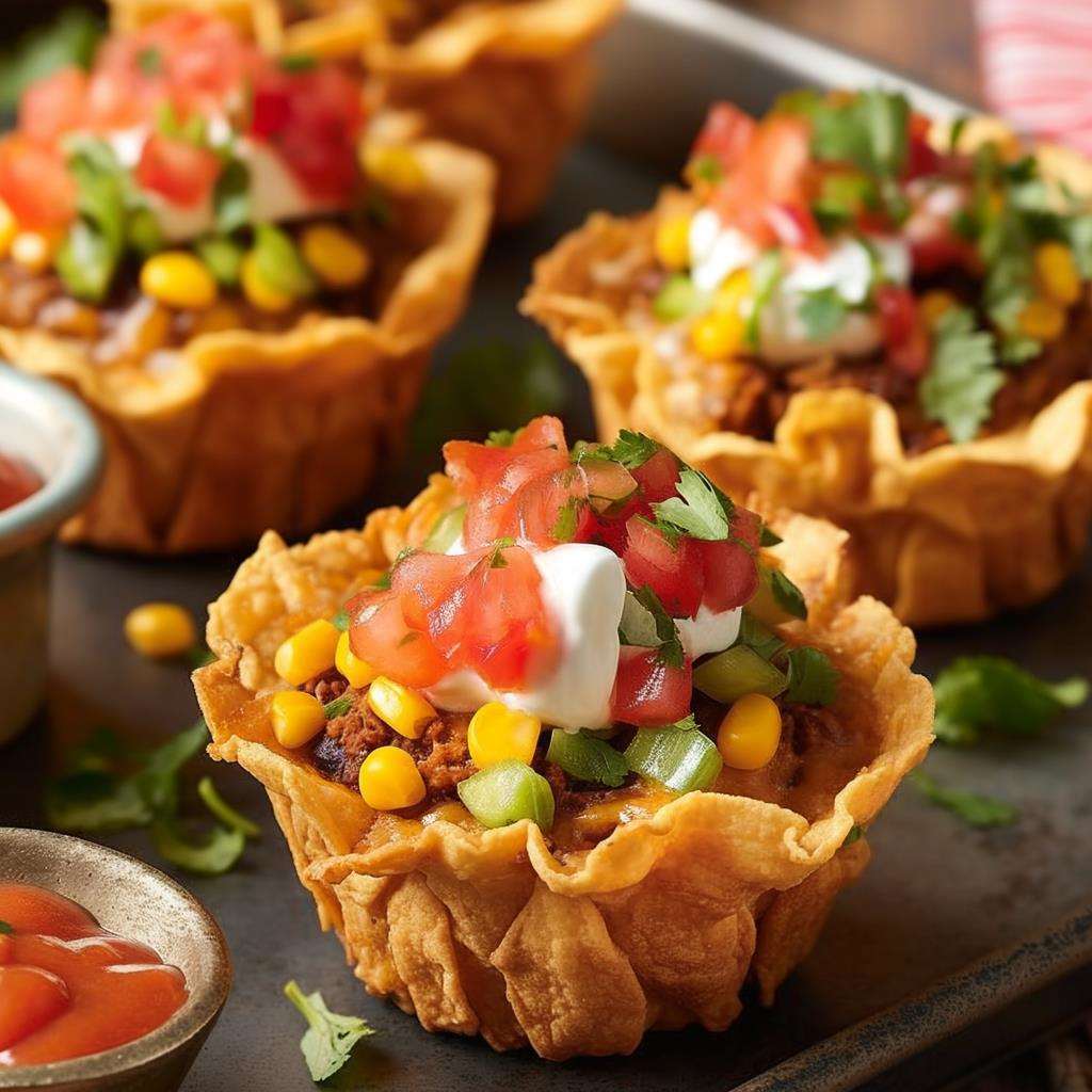 Taco Cupcakes Display