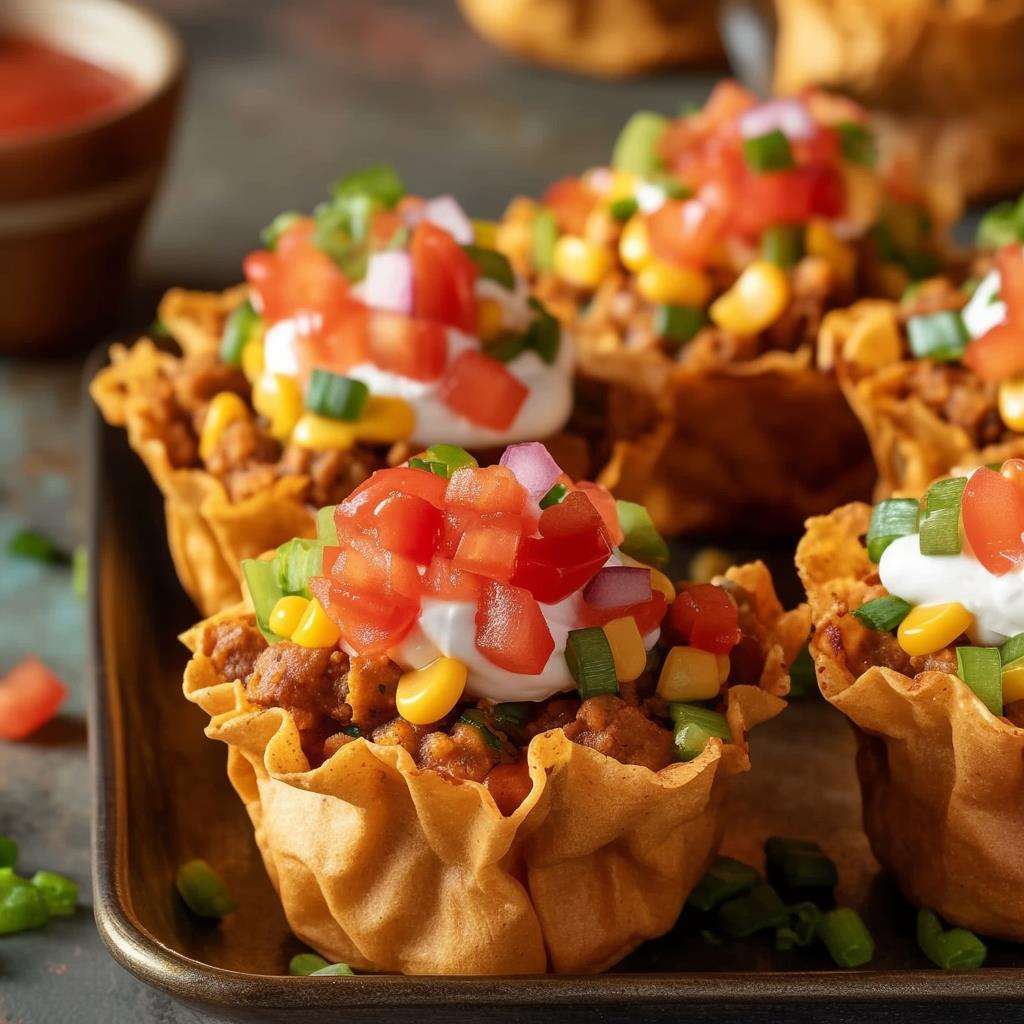 Taco Cupcakes Party Display  