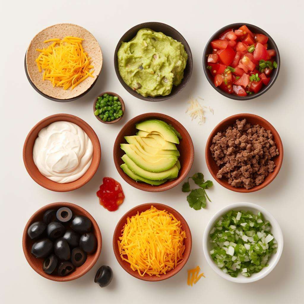 ingredients of Taco Cupcakes