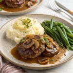 A plate of Hamburger steak